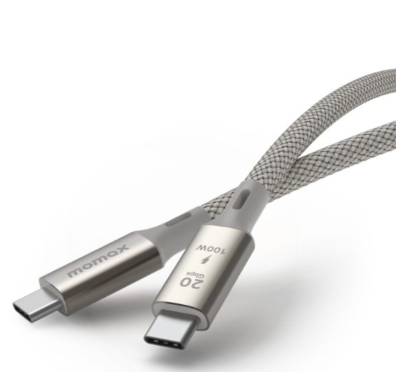 MOMAX ELITE 100W USB-C TO USB-C 3.2 GEN 2X2 20GBPS CABLE 1M
