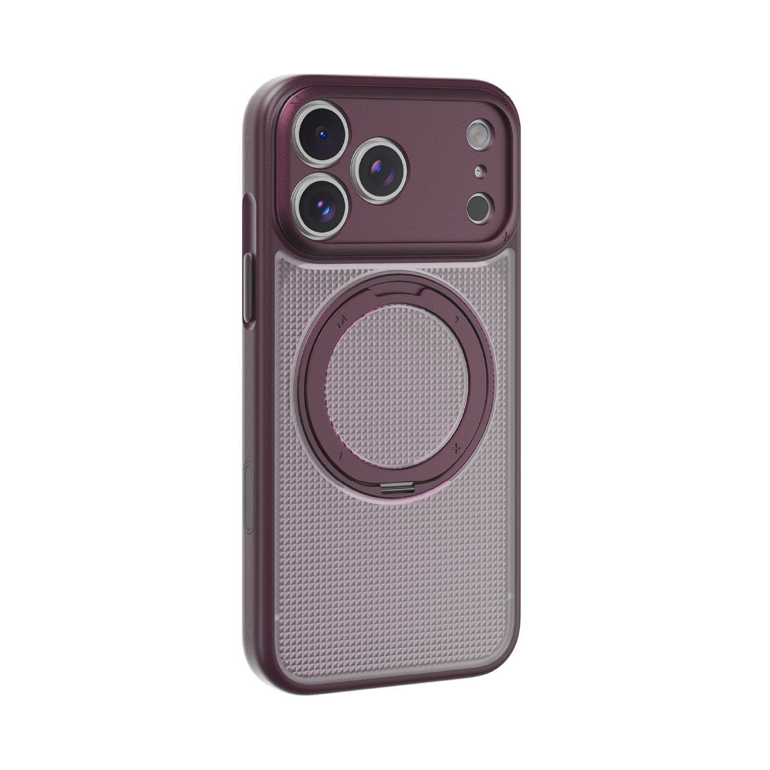 MOMAX SŌMA CRYSTAL MAGNETIC 360° ROLLER CASE IPHONE 18 PRO_DUSKY CHERRY