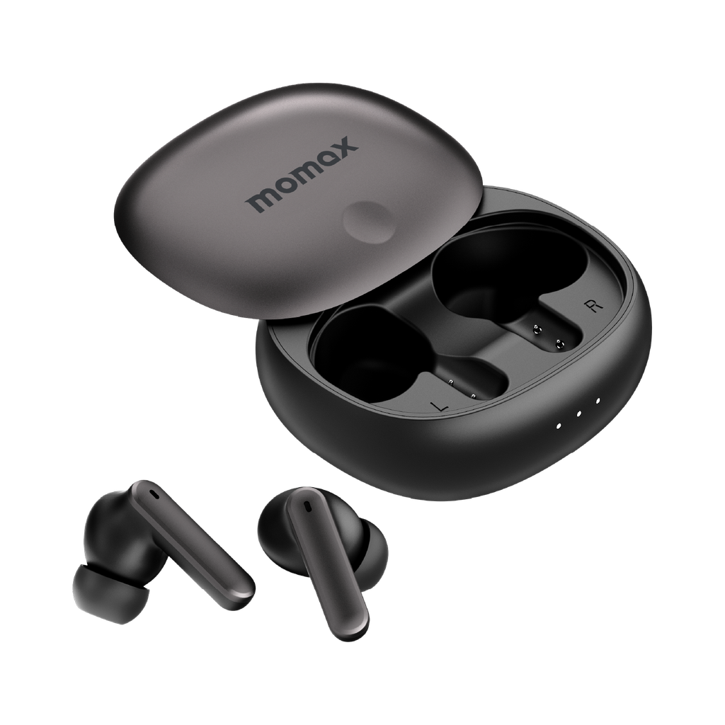 MOMAX BT13D 1-VIBE LITE TRUE WIRELESS NOISE CANCELLING EARBUDS Black 